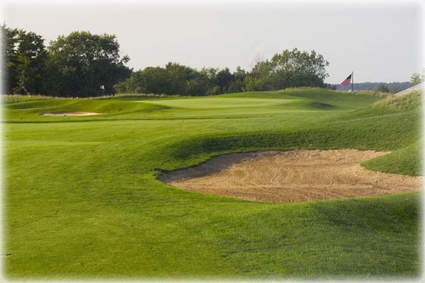 View of a sand trap on the course at Shepherd's Crook