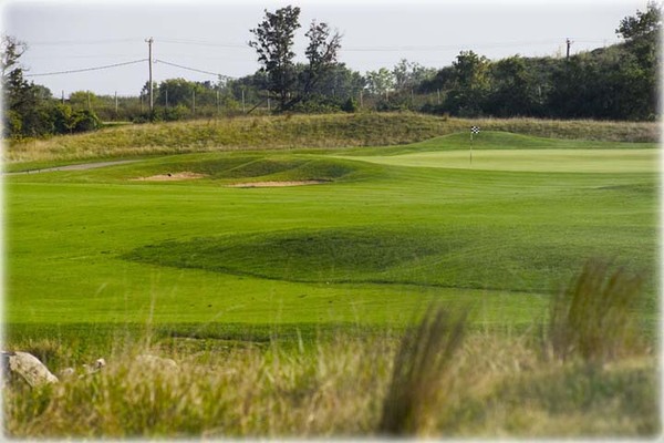 View of the greens of a hole on the course at Shepherd's Crook