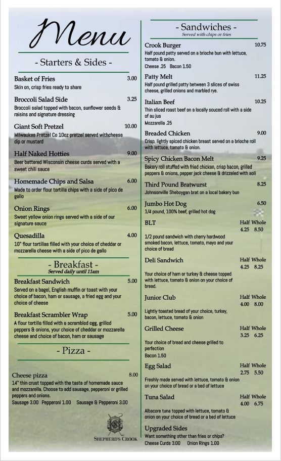 Zion, IL, Restaurant Shepherd's Crook Golf Course