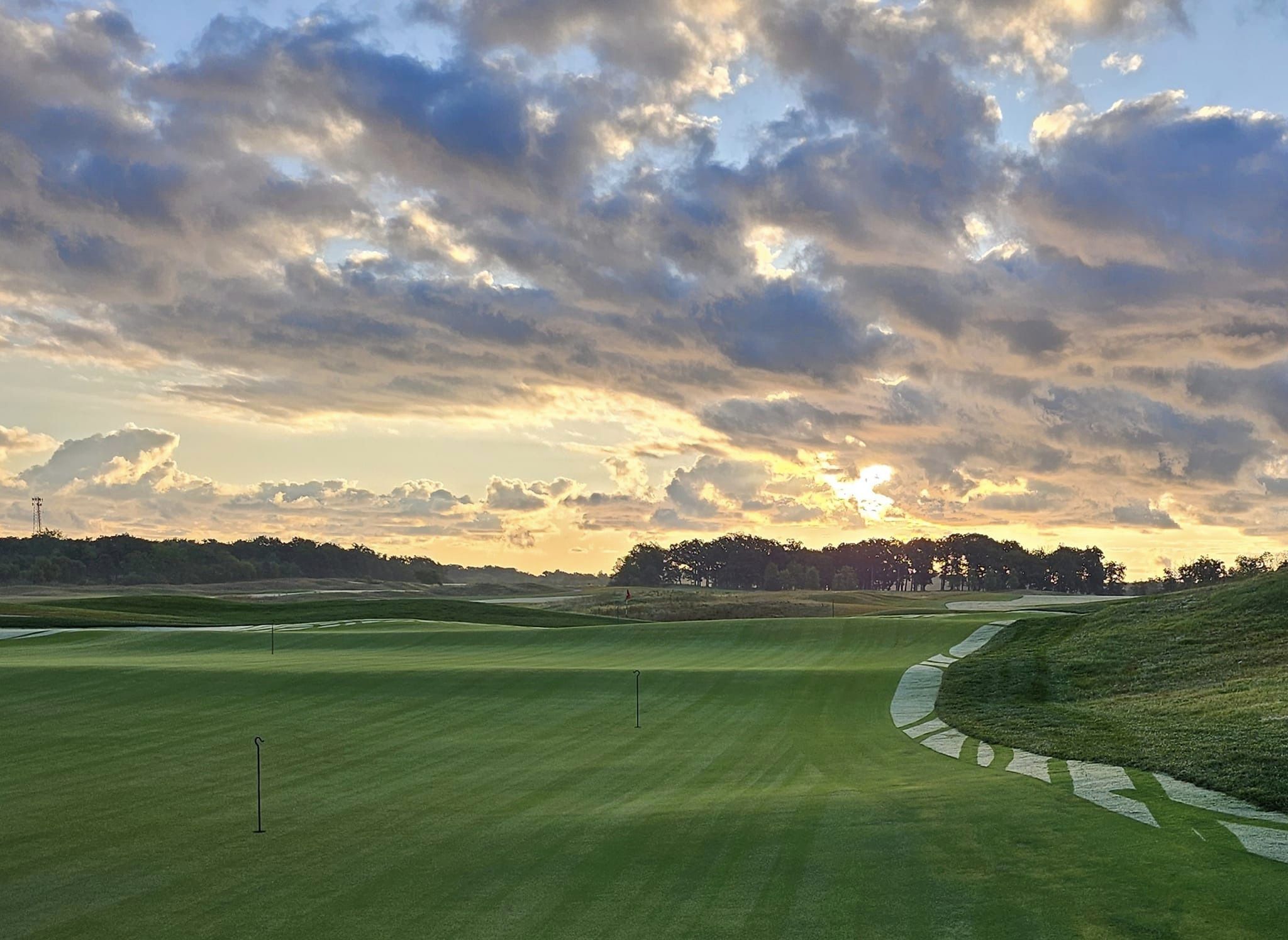golf course at sunrise