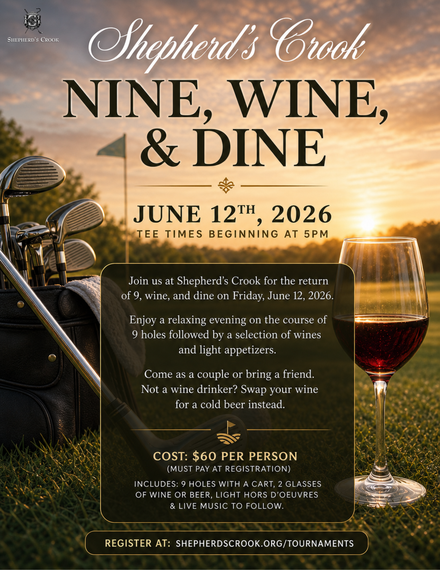 Nine, Wine, and Dine 2026 Flyer Shepard's Crook (3)
